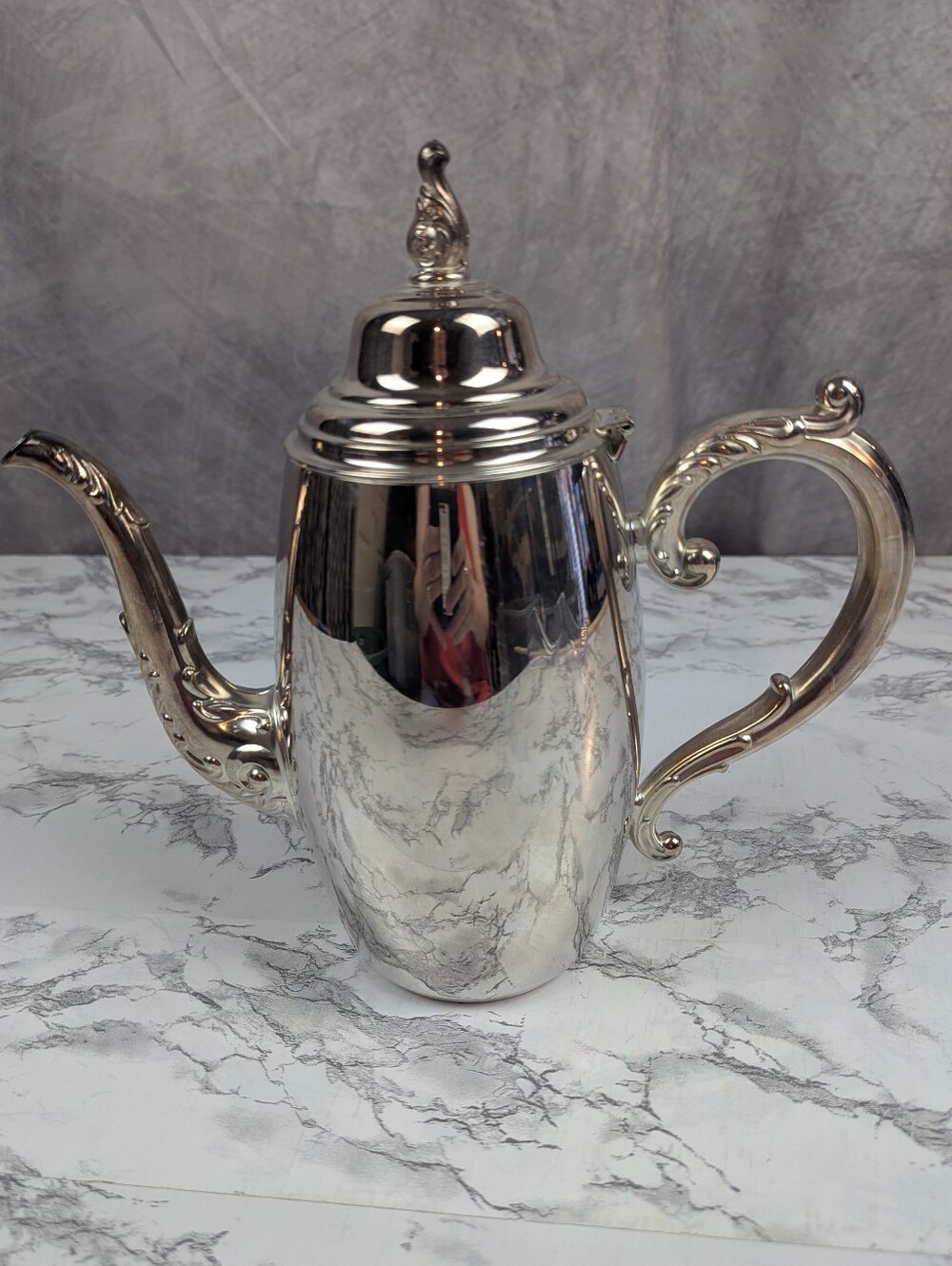 Vintage Wm. A. Rogers Silver-Plated Coffee Pot / Teapot with Hinged Lid